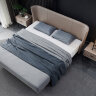 Кожаная кровать в современном стиле