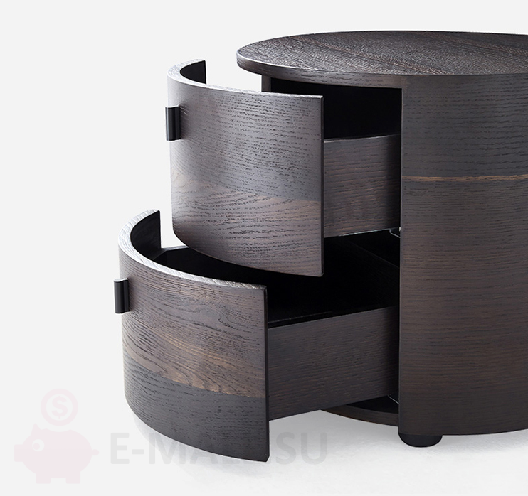 Современный овальный минималистский прикроватный столик для спальни в стиле Poliform