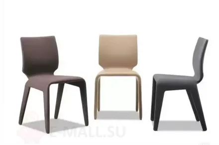 Интерьерный обеденный стул с изогнутой спинкой в ткани Milares