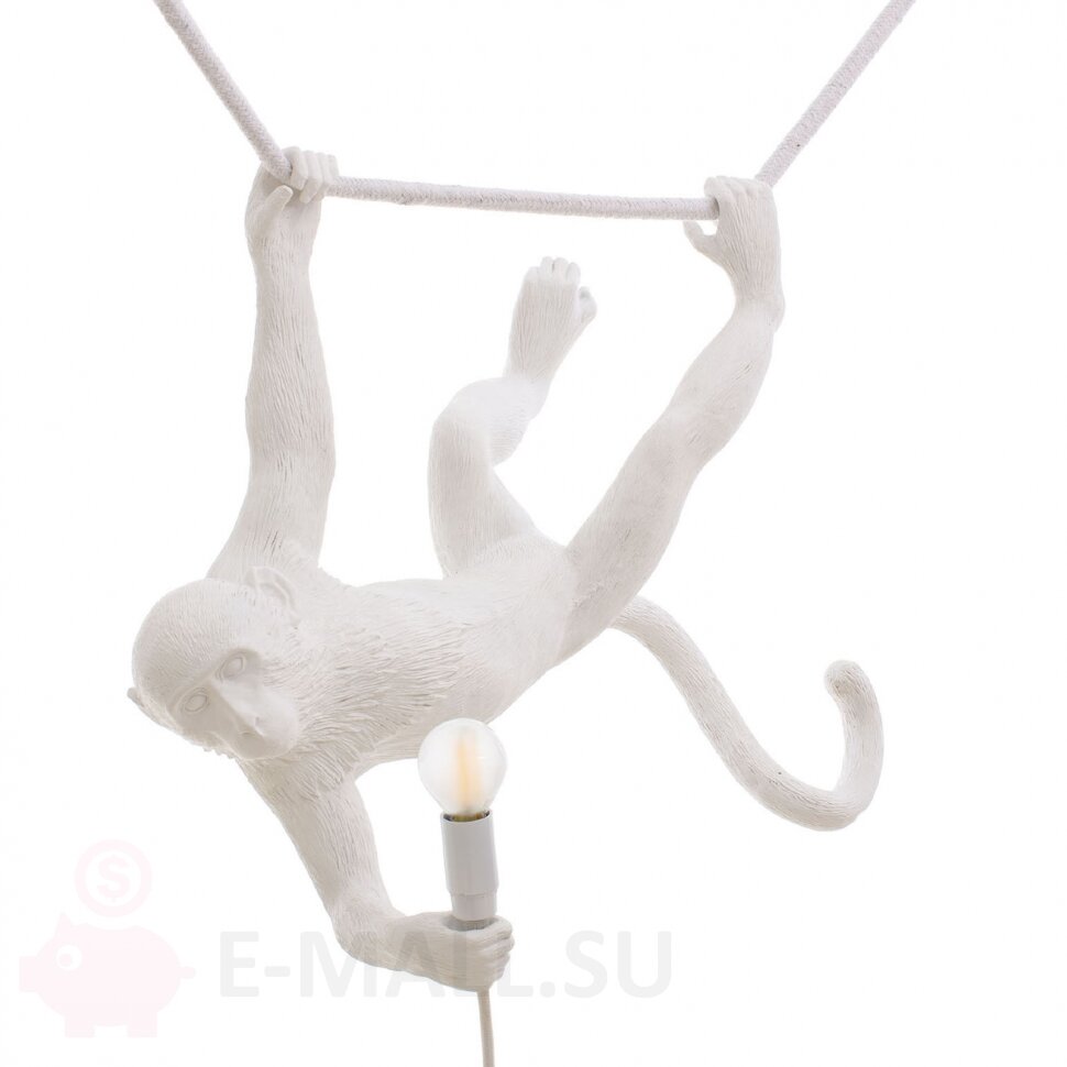Подвесной светильник Seletti The Monkey Lamp Swing White designed by Marcantonio Raimondi Malerba, 