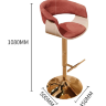 Барный стул, регулируемый по высоте, из нержавеющей стали с мягким сиденьем