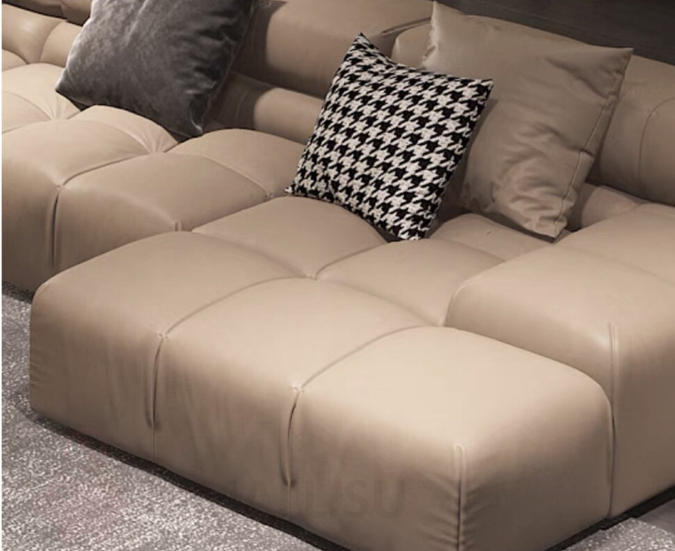 кожаный диван в стиле baxter