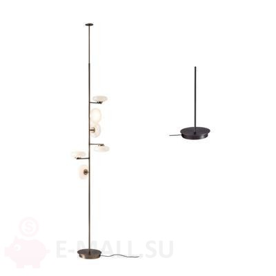 Напольная лампа в стиле PENTA MAMI Floor Lamp, графитовый 6 ламп диаметр 50 см, высота 270-300 см