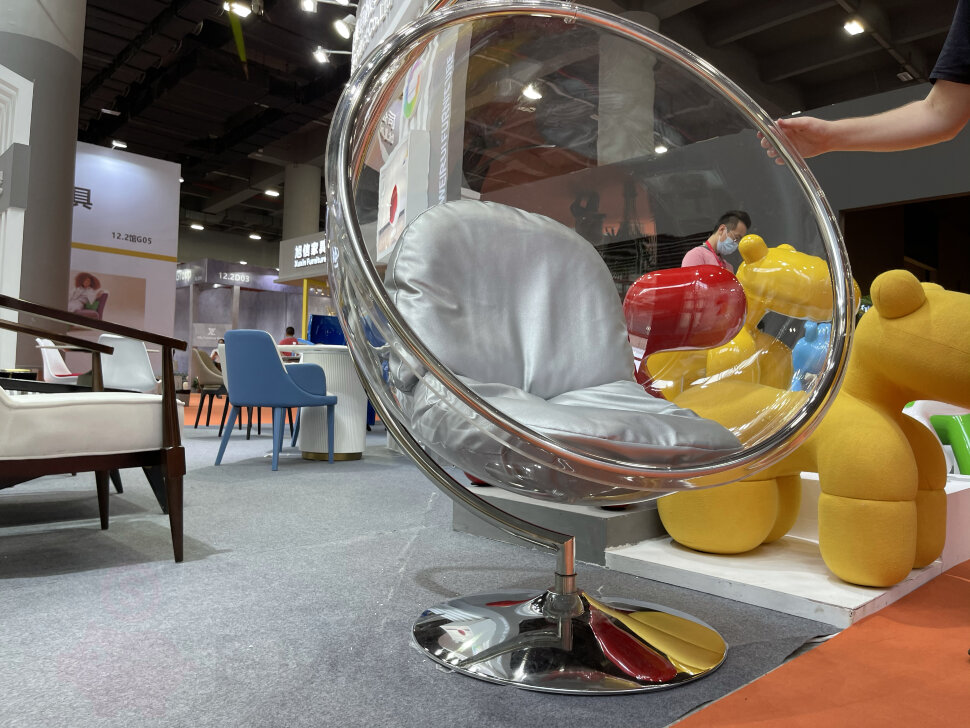 Кресло пузырь Bubble Chair Base, подвесное на ножке размер 106 см