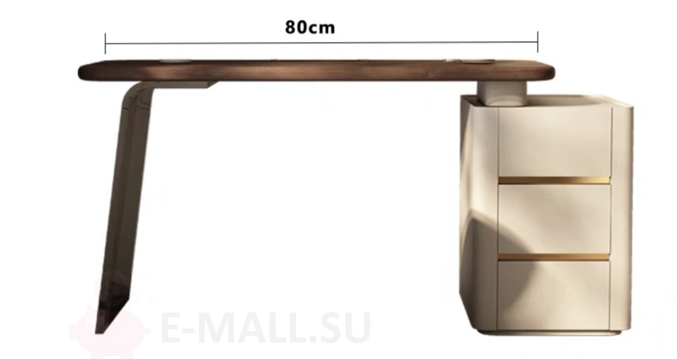 Туалетный стол с тумбочкой Martell, Стол с тумбочкой / 80см