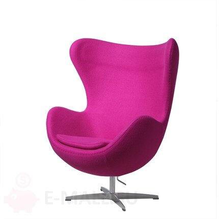 Кресла Egg Chair, тканевая обивка, бордовый