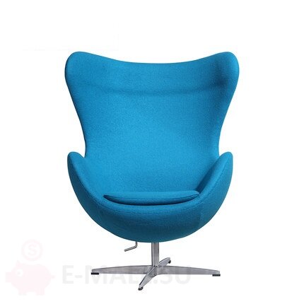 Кресла Egg Chair, тканевая обивка, синий