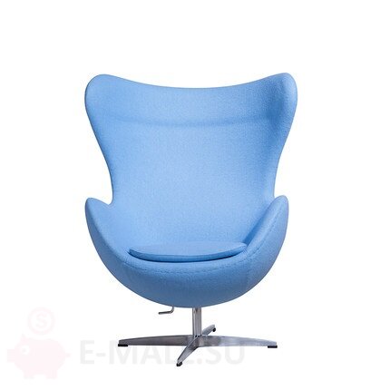 Кресла Egg Chair, тканевая обивка, голубой