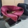 Кресло с оттоманкой в стиле Ribbon Chair by Pierre Paulin