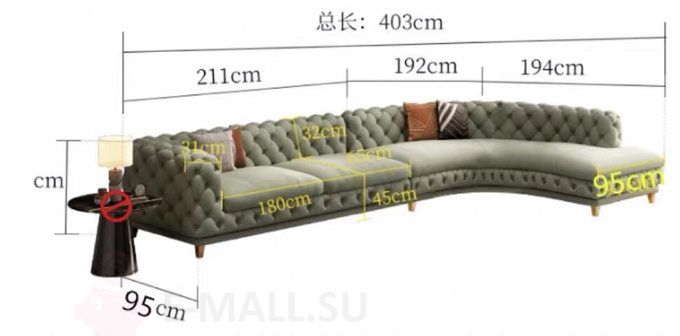 угловой диван классический
