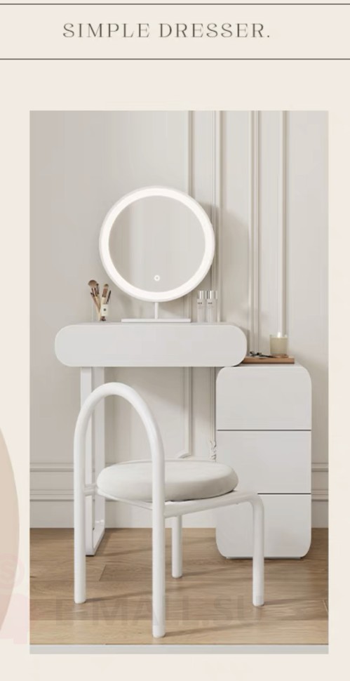 Туалетный столик с тумбой и зеркалом 60 см Solo Bianco