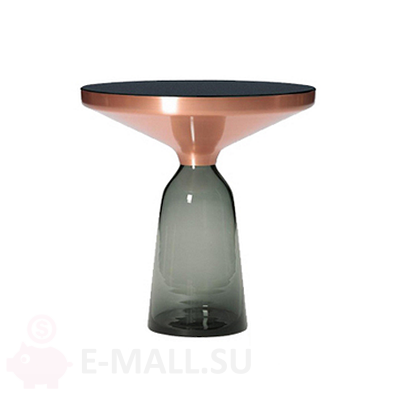 Столик кофейный BELL coffee table маленький, серый, розовое золото