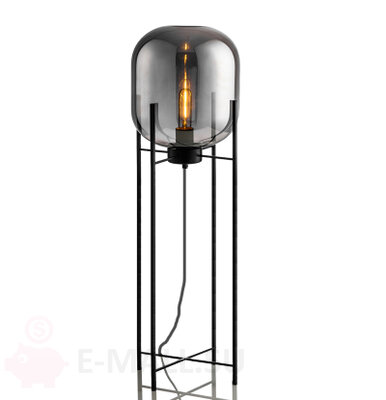 Напольная лампа колба Hearth Floor Lamp дизайн Sebastian Herkner, 4 размера, серый, 48*160