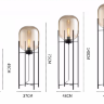 Напольная лампа колба Hearth Floor Lamp дизайн Sebastian Herkner, 4 размера