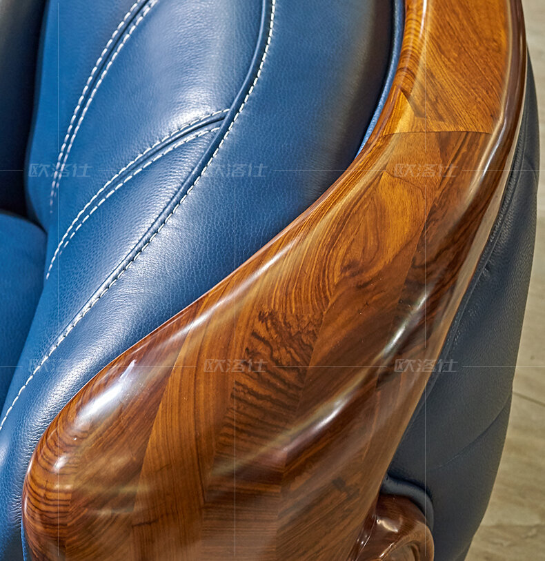 Роскошный диван из натурального африканского дерева Зебрано и воловьей кожи