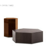Столик кофейный шестигранный в стиле Minotti AERON из нержавеющей стали