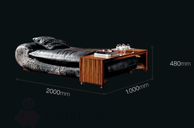Современный роскошный диван из африканского зебрано и натуральной кожи