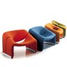 М-образное кресло из стекловолокна в стиле Groovy Lounge Chair by Piere Paulin