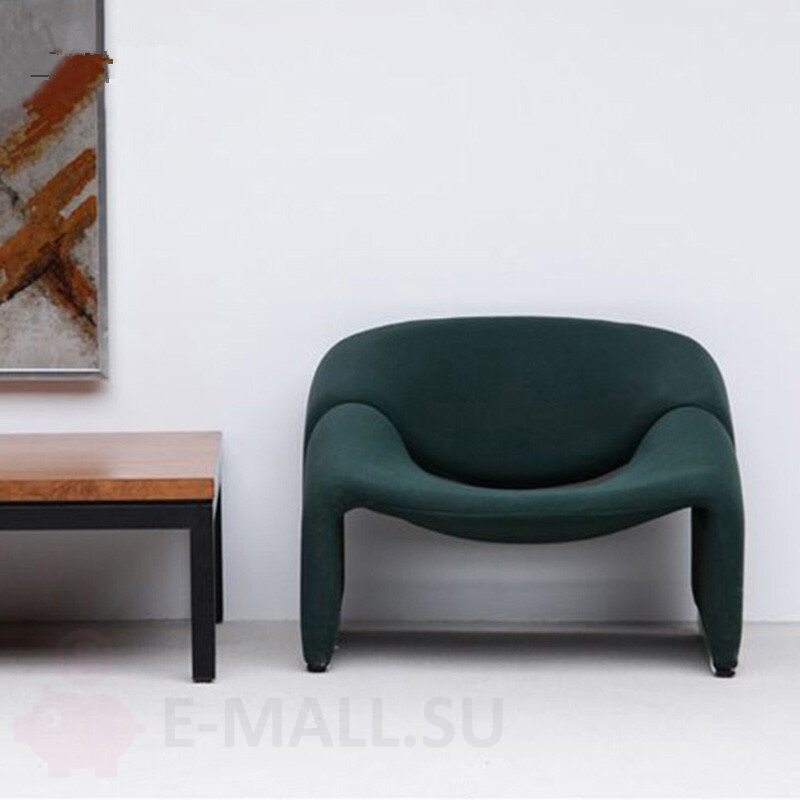  М-образное кресло из стекловолокна в стиле Groovy Lounge Chair by Piere Paulin
