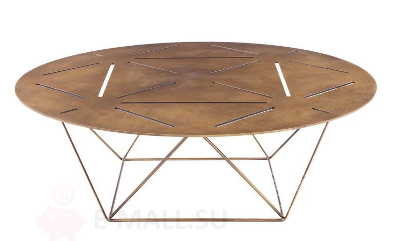 Журнальные и кофейные столики в стиле Joco Walter Knoll Occasional Table, бронзовый, D100 H33 cm