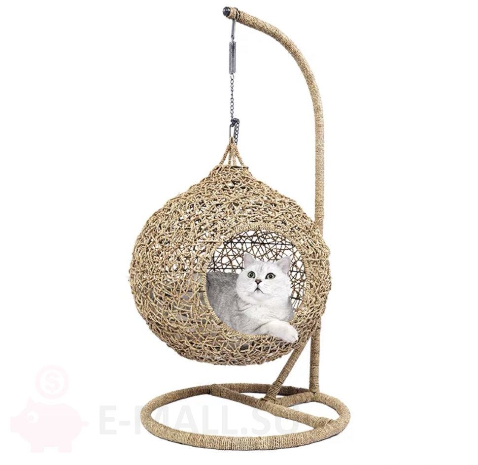 Плетёный подвесной шар качалка для кошек в интернет-магазине E-MALL.SU 8  800 775 8355