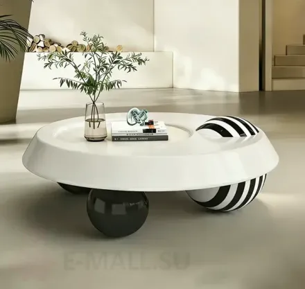 Интерьерный журнальный столик на фигурном основании Carlet