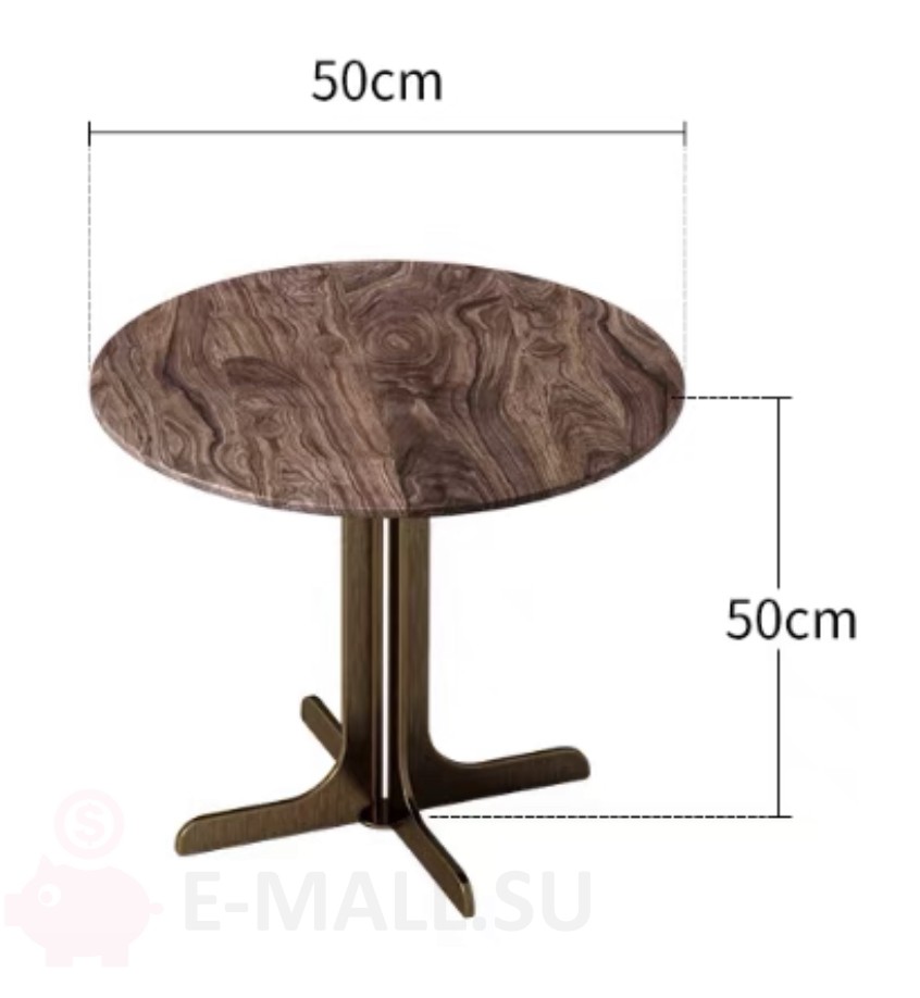 Кофейный столик Gideon, Столешница дерево орех / 50см 