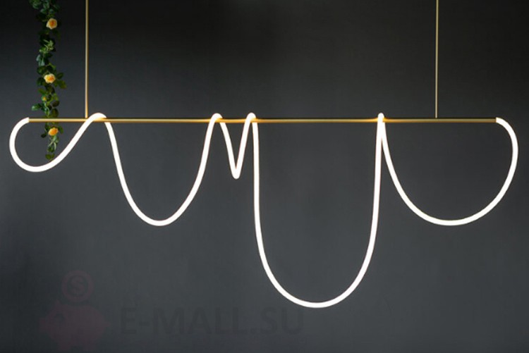 Люстра прямая из светодиодного каната Shiva LED Rope Linear
