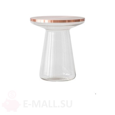 Столик кофейный Mush coffee table, прозрачный, розовое золото