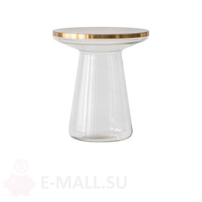 Столик кофейный Mush coffee table, прозрачный, желтое золото