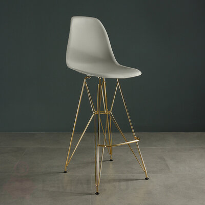 Пластиковые барные стулья DSR, дизайн Чарльза и Рэй Эймс Eames, ножки золото, серебро