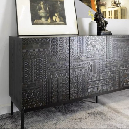 Интерьерная широкая тумба на металлических ножках в стиле Ethnicraft Archiproducts
