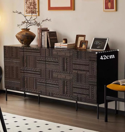 Интерьерная широкая тумба на металлических ножках в стиле Ethnicraft Archiproducts