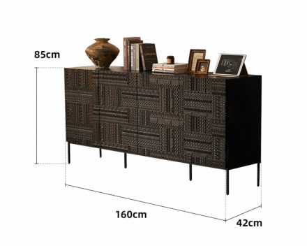 Интерьерная широкая тумба на металлических ножках в стиле Ethnicraft Archiproducts