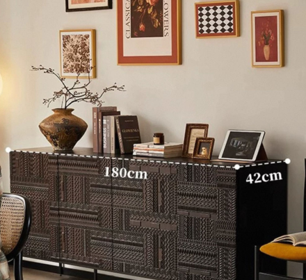 Интерьерная широкая тумба на металлических ножках в стиле Ethnicraft Archiproducts