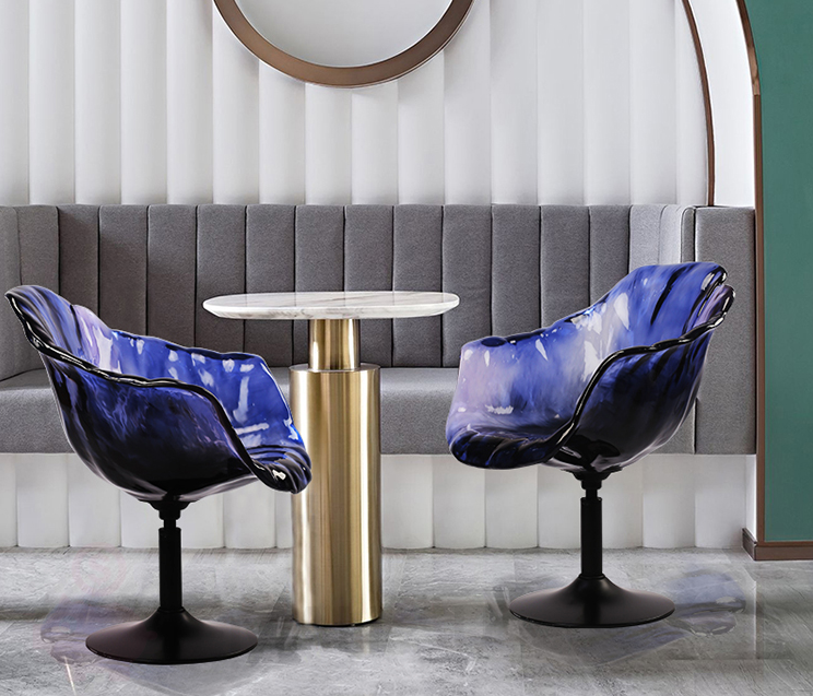 Стул барный в стиле ELLA chair swivel by Edra design Jacopo Foggini