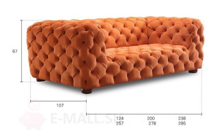 Диван из микрофибры в стиле BAXTER CHESTER MOON