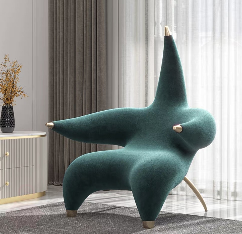 Кресло в виде морской звезды Starfish Lounge chair, зеленый