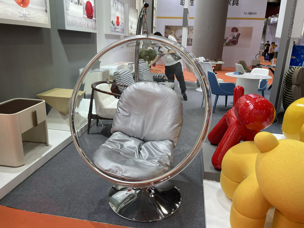 Кресло пузырь Bubble Chair Base, подвесное на ножке размер 113 см