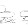 Кресло с пуфом для ног в стиле Alta by Oscar Niemeyer