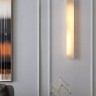 Светильник настенный из мрамора и меди прямоугольный в стиле постмодерн