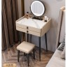 Небольшой туалетный столик 70 см из цельного дерева с керамической столешницей, зеркалом и табуретом