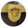 Консоль из нержавеющей стали покрытой золотом с мраморной столешницей в стиле Versace