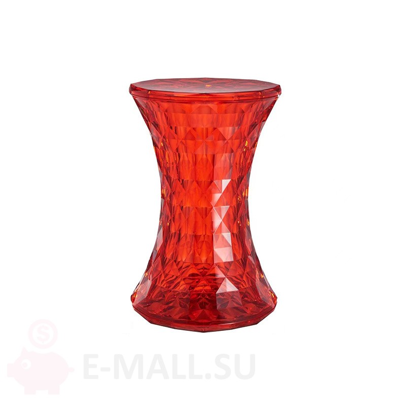 Табурет прозрачный Kartell Stone stool из поликарбоната, красный