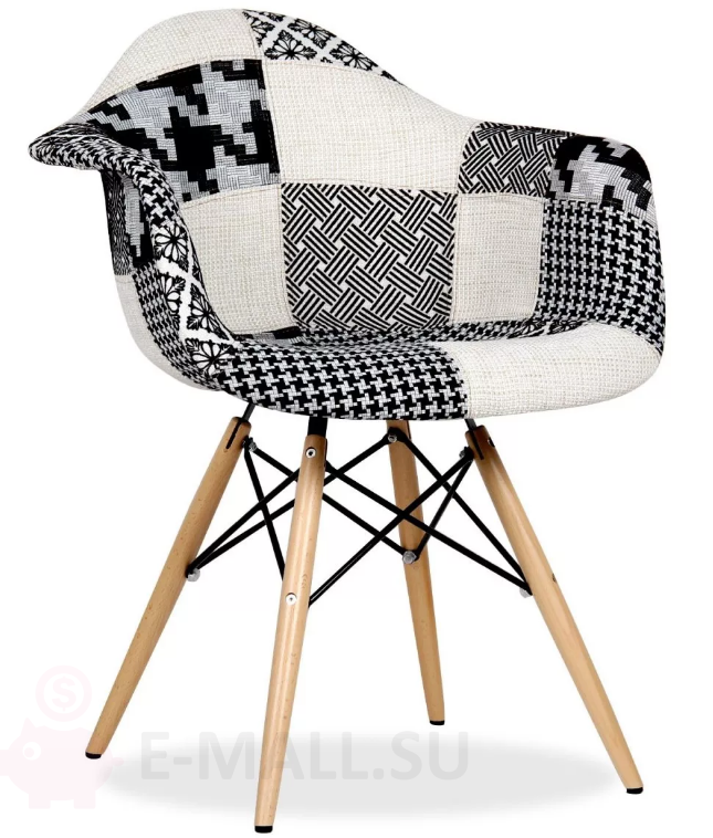 Пластиковые стулья DAWFULL PATCHWORK, дизайн Чарльза и Рэй Эймс Eames, Цвет Рис. 5 ткань