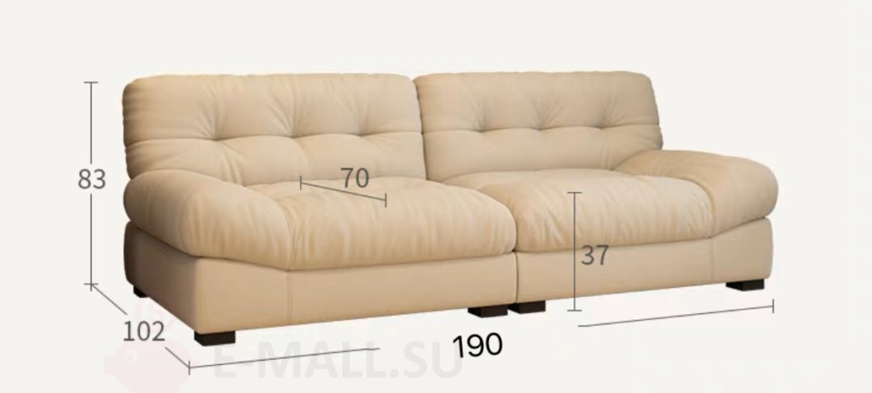 Мягкий диван в стиле Baxter, 190см