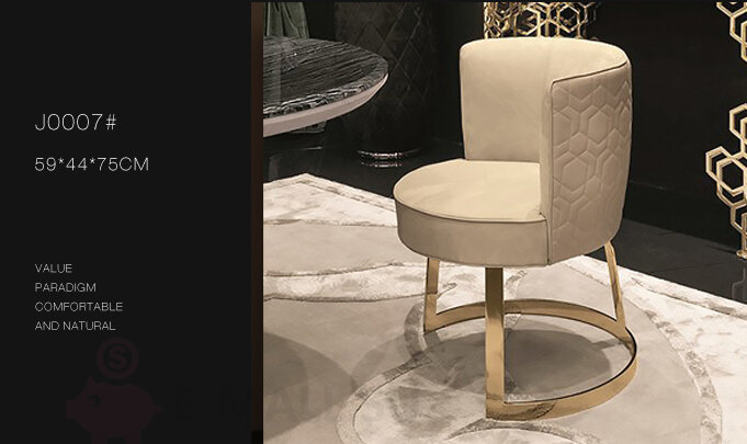 Итальянский прямоугольный обеденный стол  постмодерн, мраморная столешница и кресло на заказ LONGHI