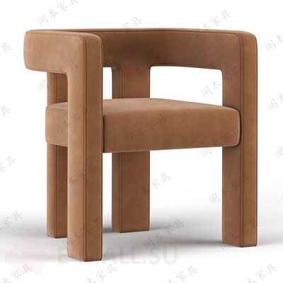Стул обеденный, полностью обитый тканью Stature Ivory Chair