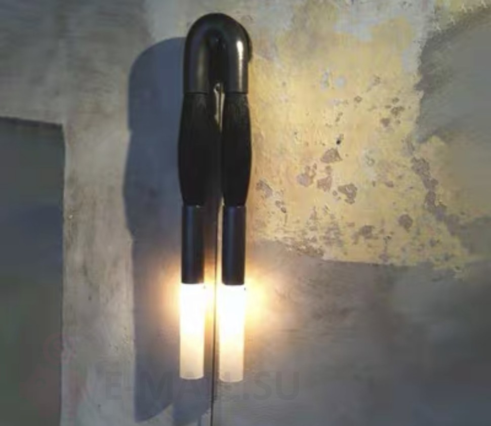 Настенный светильник Corda, D110*H600 / черный
