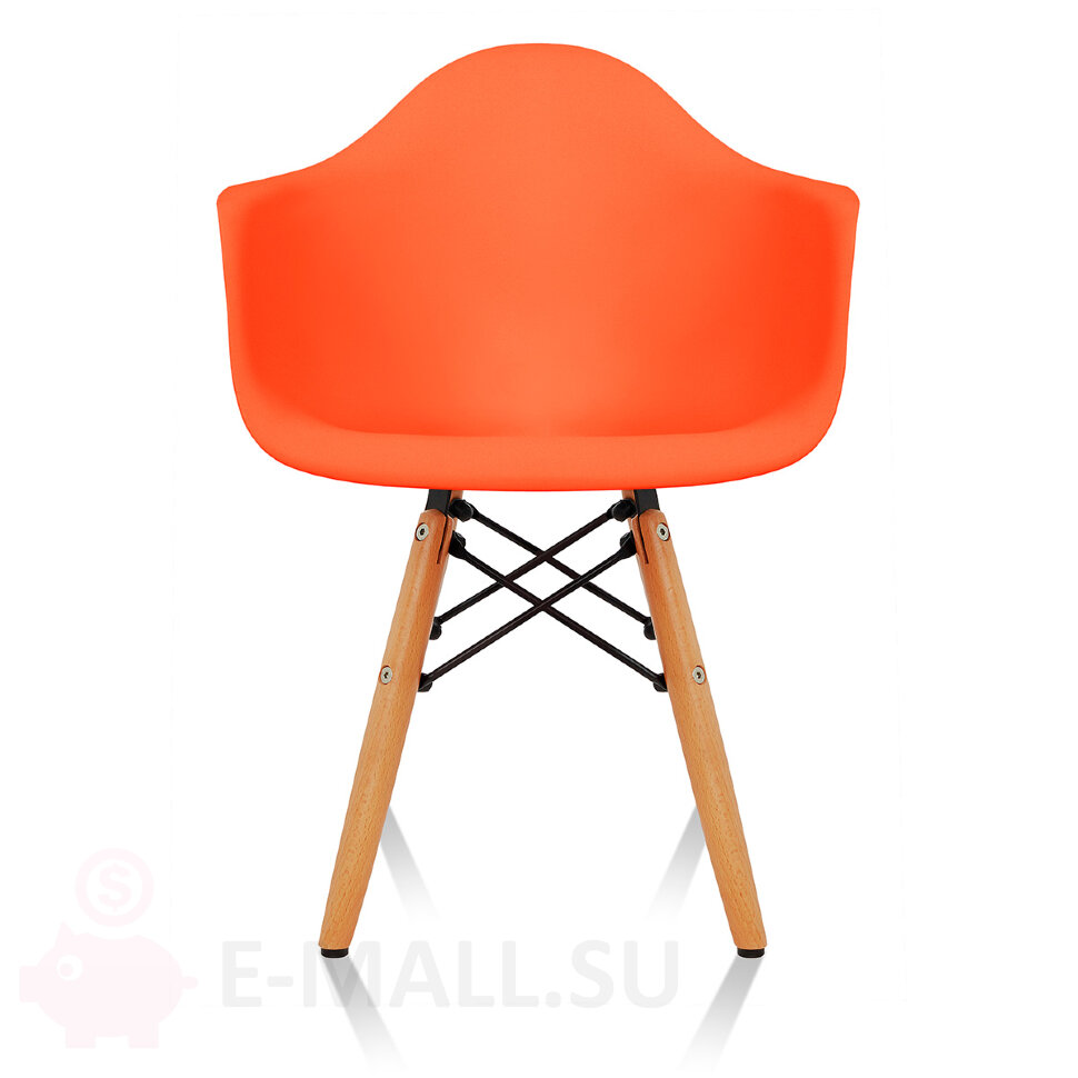 Пластиковые детские стулья DAW, дизайн Чарльза и Рэй Эймс Eames, оранжевый